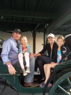 The Petersens gearing up for a carriage ride.