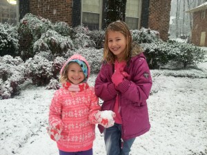 serina and sophia in the snow